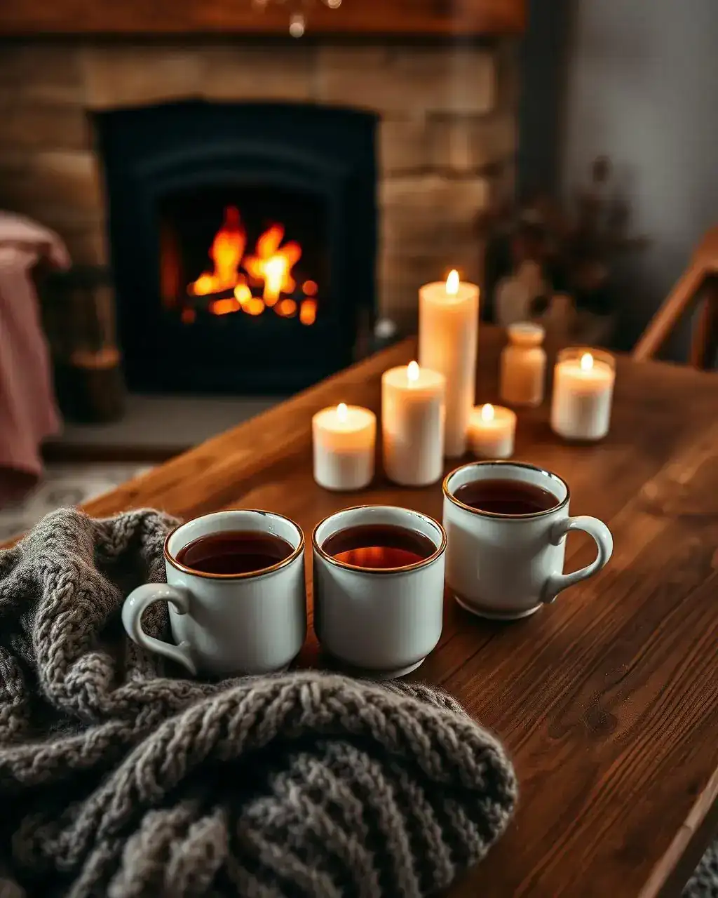 Gemütlicher Winterabend zuhause